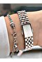 Roma Number Green Dial Rose Silver Women's Metal Wristwatch - 2