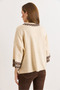 Women's Stone Cuff Sleeve Detailed Three Quarter Knit Sweater Kzk-19000975 - 2