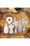 Original Lovely Flowers and Leaves Bunches with Vases Metal Cutting Dies Scrapbooking Decorative ... - 3