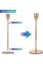 Anndason Set of 3 Gold Candlestick Holders - Taper Candle Holders for Home Decor - 5