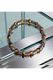 Tiger Eye and Hematite Natural Stone Bracelet
