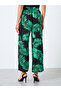 Women Floral Printed Elastic Waist Straight Leg Pants - 4