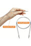 11PCS/Set 80cm Metal Knitting Needle Set Stainless Steel Round Sweater Needle, Knitting Tools - 4
