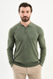 Corded Fabric Slim Fit Polo Neck Men's Knitwear Sweater Çağla - 11573.25K