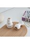 Gratify Matte Boho Taper Ceramic Candle Holders Set of 2 (White) - 3