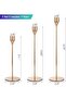 Anndason Set of 3 Gold Candlestick Holders - Taper Candle Holders for Home Decor - 3