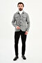 Kırçıllı Slim Fit Shirt Collar Buttoned Flap Pocket Men's Trenchcoat Gray - 21337.25K - 3