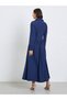 Women Shirt Maxi Dress with Flap Detail - 5