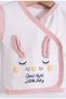 100% Cotton Baby Girl Rabbit Newborn 5-Piece Hospital Discharge Set Birth Gift Set - 4