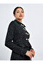 Women Black Tweed Double Breasted Blazer Maxi Dress - 2