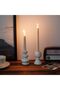 Gratify Matte Boho Taper Ceramic Candle Holders Set of 2 (White) - 5