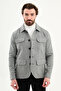 Kırçıllı Slim Fit Shirt Collar Buttoned Flap Pocket Men's Trenchcoat Gray - 21337.25K - 4