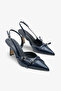 Recca Women's High Heel Shoes - Navy Blue Patent Leather - 2