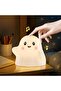 Halloween Cute Ghost Night Light for Kids - Squishy Silicone, Touch LED, Dimmable, Timer