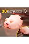 Cute Pig Night Light - LED Squishy Rechargeable 3-Level Dimmable Touch Lamp (Pink) - 3