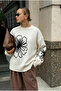 White Oversize Knitwear Sweater - 4