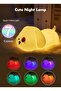 Cute Puppy Night Light for Kids - Soft Silicone Rechargeable Touch Lamp, 1200mAh - 4