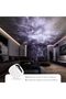 Moon Star Projector Night Light Bluetooth Speaker (White) - 4