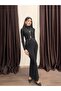 Women's Chain Detailed Turtleneck Women's Dress - 4