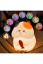 Greedy Cat Kids Night Light - 3-Level Dimmable Touch Color-Changing Silicone Rechargeable Bedside La - 2