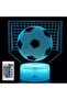 3D Football Night Light, 16-Color LED with Remote, Soccer Themed Kids Lamp