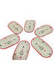 New Year Presentation Oval Boat Plate Breakfast & Snack Plate 6 Pieces 15 cm - 2