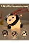 Rechargeable Panda Night Light for Kids - 3-Level Dimmable Silicone Bedside Lamp - 2