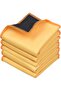 Microfiber Cleaning Cloths Double-Sided 5 Pack 6.6 x 6.2 inch (Yellow)
