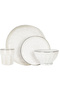 ceramic dinnerware set, 16 pieces, white