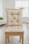 Backrest Chair Cushion Star Patterned Beige Color 40X85 cm 4 Sets