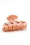 Zircon Stone Cherry Themed Salmon Colored Latch Buckle