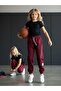 Girl's Ribbed Knit Shalwar Cut Design Sweatpants - 6