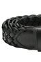 Genuine Leather Hand Knitted Men's Belt Z139 Black Knitting (Black Knitting) - 3