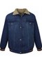 Plus Size Fur Denim Coat Venus Blue (Loose Comfortable Fit)