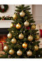 5 cm – Gold Glitter Embossed Christmas Ball Ornament 20 Piece Decorative Tree and Party Ornament Set - 3
