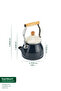 Nostalgia Wooden Handle Kettle Dark Gray - 2