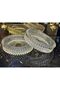 2 Pieces Crystal Glass Ashtray 14 cm