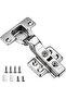 Soft Close Cabinet Hinges, Multi-Way Adjustable, Pack of 2 (Inset C-type)