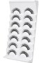 False Eyelashes Clear Band Faux Mink Cat Eye 13mm Short Fluffy 3D – 7 Pairs - 6