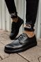 Yg003 Pelle Classica Men's Casual Lace-Up Leather Classic Shoes Cst - Black
