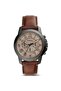 Men’s Quartz Brown Leather Strap Brown Dial 44mm Watch FS5214