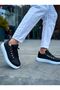 Yg021 Favo Men's Casual Lace-Up Leather Sports Sneaker Shoes Cbt - Black - 4