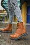 Yg009 Military Men's Sports Casual Lace-Up and Zippered Leather Boots Cst - Tan - 2