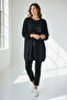 Women's Front Stone-Embellished, Six-Stripe, Crystal, Two-Ply, Seasonal Combed Cotton Tunic - 5