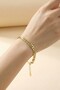Bracelet Italian Bracelet Chain Bracelet Fish Back Pattern Jeweler Model Steel - Gold Color Flat Italian Non-Tarnish Chain Pen Embossed - 2