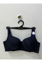 Women's Stripe Patterned D Cup Shaping / Sculpting Navy Blue Bra