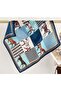 Horse Figured, Blue, Sun Protection, Windproof, Double Sided Printed, Scarf, Shawl 70X70 - 6
