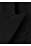 Wool Blend Double Breasted Fabric Blazer Jacket - 6