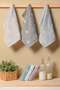 Lina 6-Piece 30X50, 100% Cotton Bamboo, Embroidered Kitchen & Hand Towel Set – Soft, Absorbent and Durable - 2
