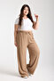 Plus Size Women's Wrinkle Pants with Elastic Waist - 5